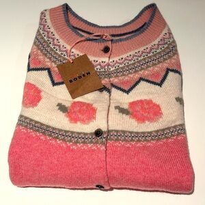 NWT Mini Boden Fair Isle cardigan